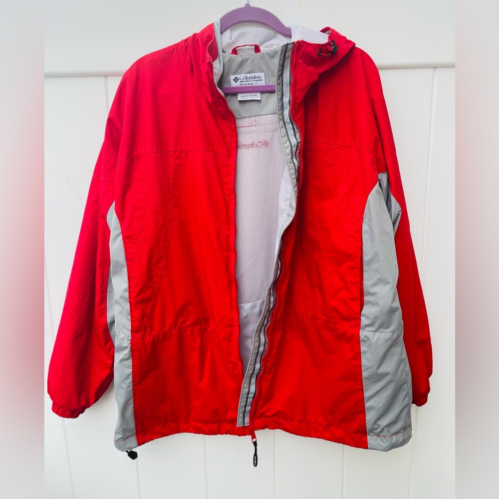Columbia red long car coat size X-Large Women’s jacket